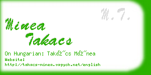 minea takacs business card